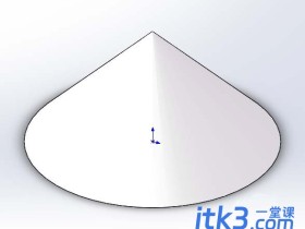 SolidWorks怎么建模三维圆锥体?