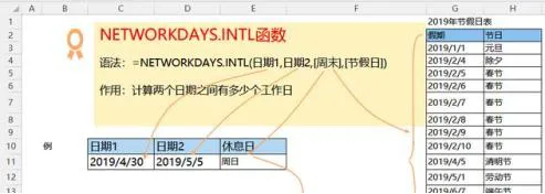 excel如何跳过周末和节假日？-3