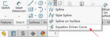 SolidWorks的通过函数驱动绘制曲线-2