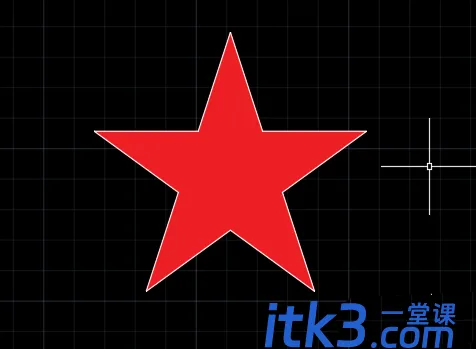 cad怎么绘制红色的五角星二维图形?-1