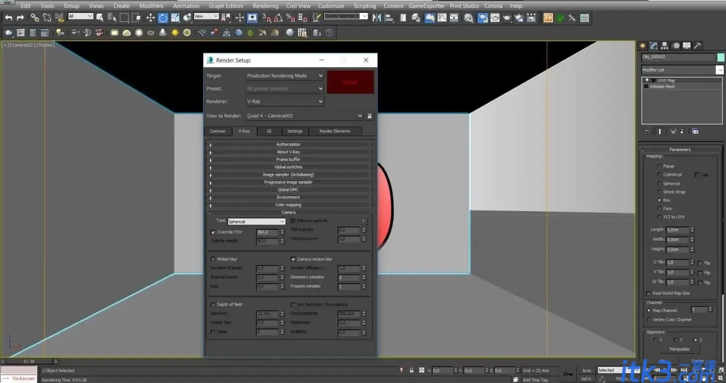 3dmax怎样渲染全景图? 两种方法教你掌握3d Max全景图-4