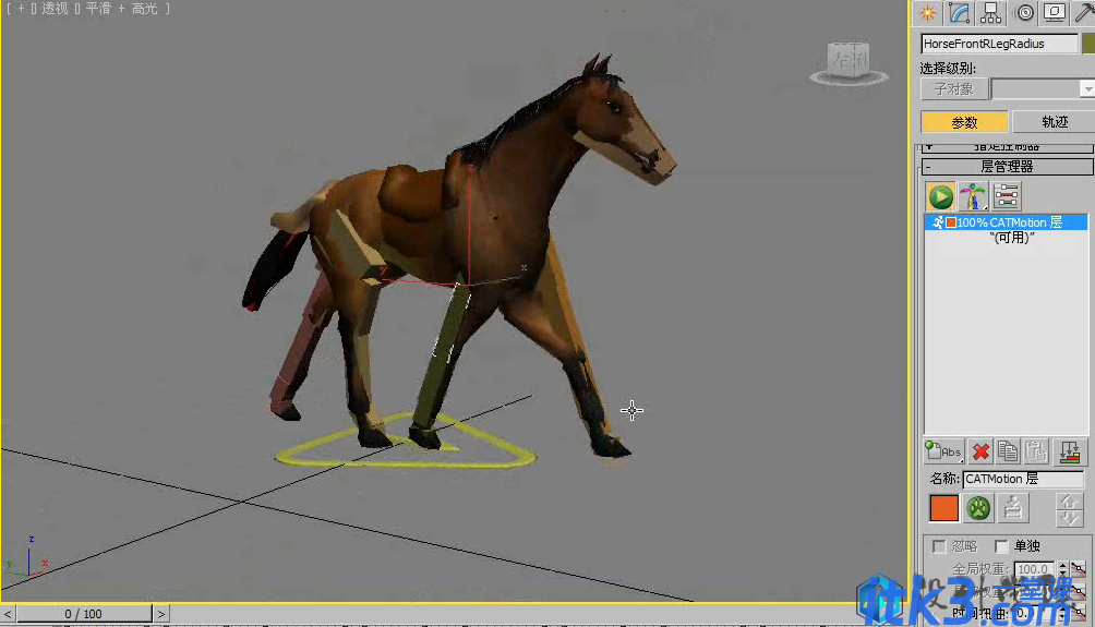 3DMax怎么用CAT制作马奔跑动画？-14