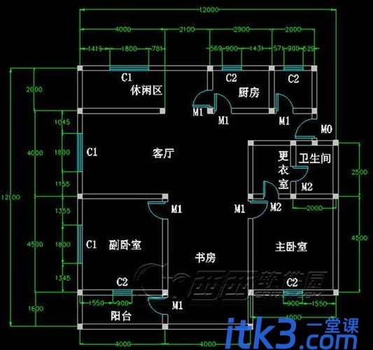 如何使用CAD绘制建筑平面图？步骤详解！-1