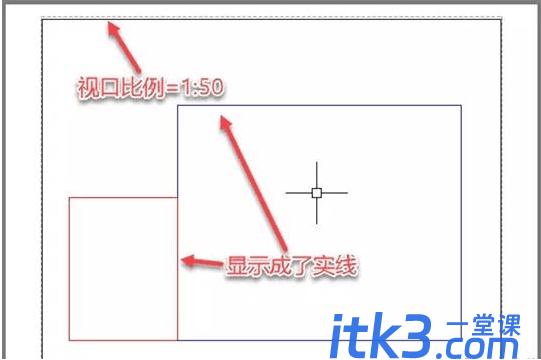 为什么CAD模型空间中设置好的虚线到布局中却显示为实线？-2