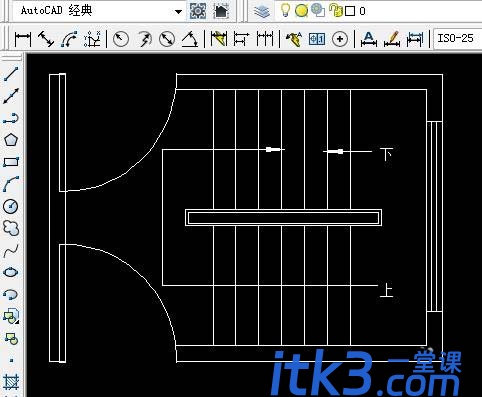 CAD怎么画楼梯区域平面图? 楼梯cad平面图的画法-1