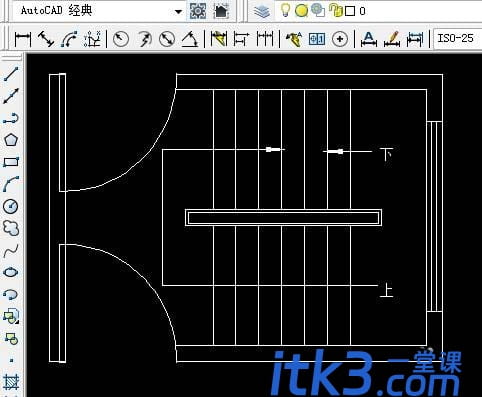 CAD怎么画楼梯区域平面图? 楼梯cad平面图的画法-1