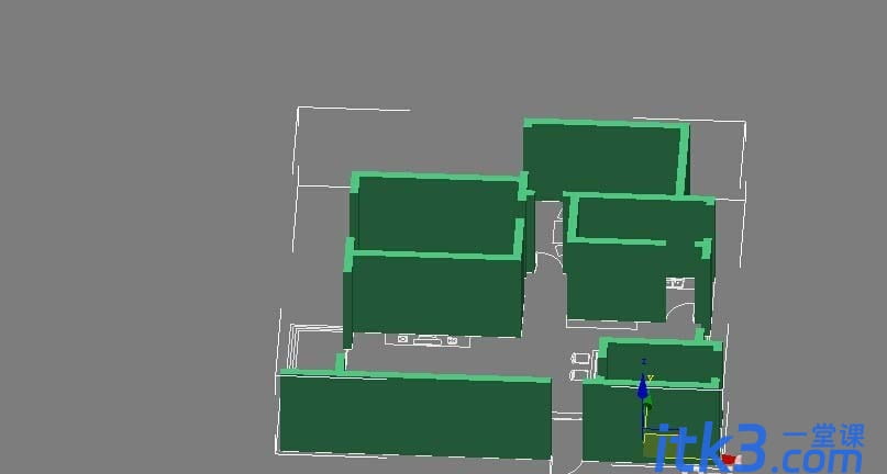 3dsMax导入的cad图纸怎么建立墙体?-1