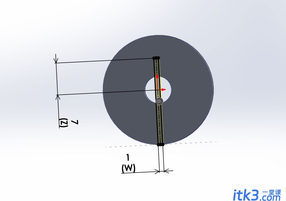 solidworks2021怎么画固定环? sw沉孔双孔开口型固定环的绘制方法-2