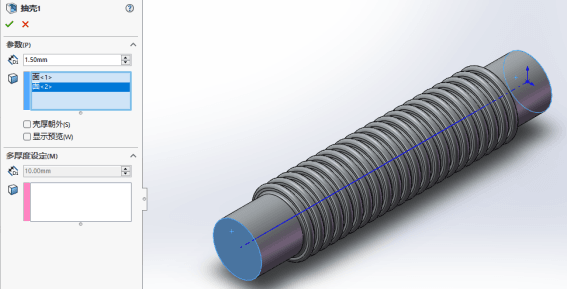 solidworks外螺纹怎么画？ 螺纹实例教程